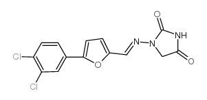 2,4-Imidazolidinedione,1-[[[5-(3,4-dichlorophenyl)-2-furanyl]methylene]amino]- Structure