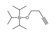 but-3-ynoxy-tri(propan-2-yl)silane结构式