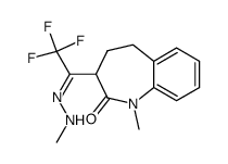 1-Methyl-3-[2,2,2-trifluoro-1-(methyl-hydrazono)-ethyl]-1,3,4,5-tetrahydro-benzo[b]azepin-2-one Structure
