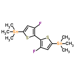 (3,3'-Difluoro-[2,2'-bithiophene]-5,5'-diyl)bis(trimethylstannane) Structure