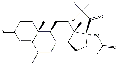 醋酸甲羟孕酮-d3结构式