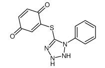 1,4-Benzenediol, 2-[(1-phenyl-1H-tetrazol-5-yl)thio]-结构式