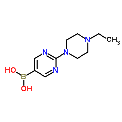 (2-(4-ethylpiperazin-1-yl)pyrimidin-5-yl)boronic acid Structure