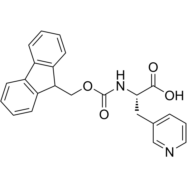 Fmoc-3-(3-吡啶基)-L-丙氨酸结构式