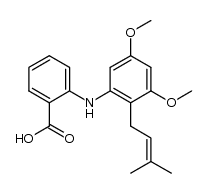 2-[3,5-Dimethoxy-2-(3-methylbut-2-enyl)]aminobenzoic acid结构式