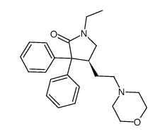 2-Pyrrolidinone, 1-ethyl-4-[2-(4-morpholinyl)ethyl]-3,3-diphenyl-, (S)- Structure