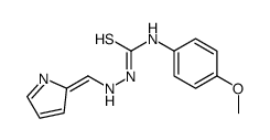 1-(4-methoxyphenyl)-3-[[(Z)-pyrrol-2-ylidenemethyl]amino]thiourea Structure