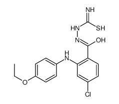 Benzoic acid, 4-chloro-2-((4-ethoxyphenyl)amino)-, 2-(aminothioxomethy l)hydrazide structure