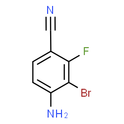 4-氨基-3-溴-2-氟苯甲腈结构式