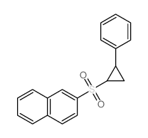 Naphthalene, 2-[ (2-phenylcyclopropyl)sulfonyl]-, trans- Structure