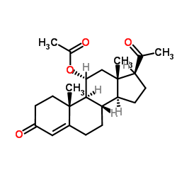 11α-Acetoxyprogesterone structure