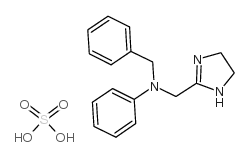 N-benzyl-N-(4,5-dihydro-1H-imidazol-2-ylmethyl)aniline,sulfuric acid Structure