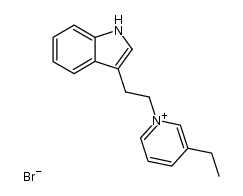 N-[β-(3-indolyl)ethyl]-3-ethylpyridinium bromide结构式