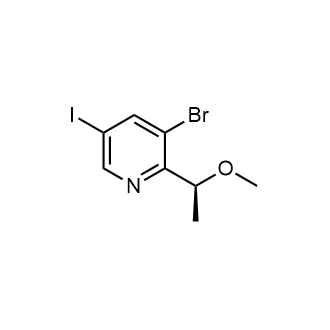 (S)-3-溴-5-碘-2-(1-甲氧基乙基)吡啶结构式