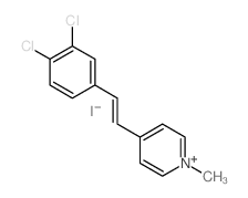 Pyridinium,4-[2-(3,4-dichlorophenyl)ethenyl]-1-methyl-, iodide (1:1)结构式
