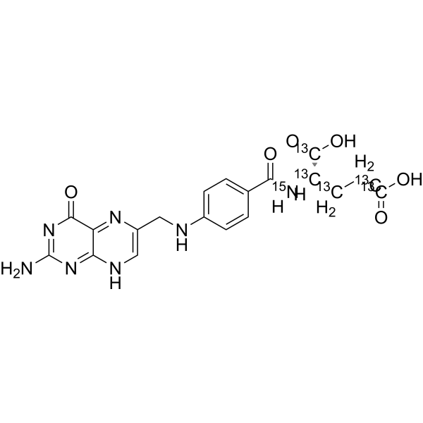 叶酸-15N,13C5结构式