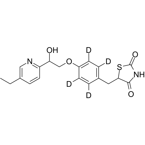 Hydroxy Pioglitazone (M-II)-d4 Structure