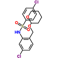 4-Chloro-N-{5-chloro-2-[(tetrahydro-2H-pyran-2-yloxy)methyl]phenyl}benzenesulfonamide结构式