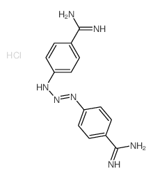 Benzenecarboximidamide,4,4'-(1-triazene-1,3-diyl)bis-, dihydrochloride (9CI) structure