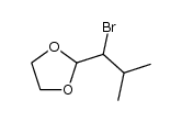 2-(α-bromo-isobutyl)-[1,3]dioxolane结构式