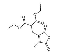 3-[2,2-Bis(ethoxycarbonyl)]ethyl-4-methyl-2,5-furandione结构式