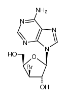 9-(3'-Bromo-3'-deoxy-β-D-xylofuranosyl)adenine结构式