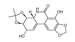 (2S,5aS,2aR,5bR)-2,8-dihydroxy-4,4-dimethyl-2,6,2a,5a,5b-pentahydro-10H-1,3-dioxolano(4,5-c)1,3-dioxoleno(4,5-j)phenanthridin-7-one Structure