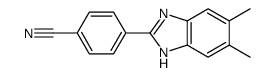 4-(5,6-dimethyl-1H-benzimidazol-2-yl)benzonitrile结构式