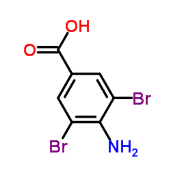 4-氨基-3,5-二溴苯甲酸结构式
