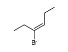 (E)-3-bromo-3-hexene Structure