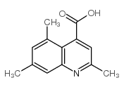 2,5,7-三甲基喹啉-4-羧酸结构式