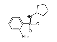 2-Amino-N-cyclopentylbenzenesulfonamide Structure