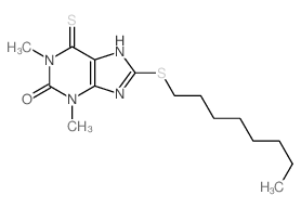 6-Thio-8-(N-octylthio)theophylline Structure