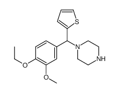 1-[(4-ethoxy-3-methoxyphenyl)-thiophen-2-ylmethyl]piperazine结构式