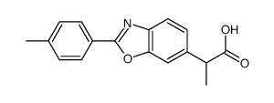 α-Methyl-2-(4-methylphenyl)-6-benzoxazoleacetic acid Structure