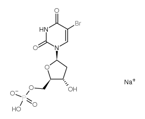 5-溴-2'-脱氧尿苷-5'-单磷酸钠盐结构式