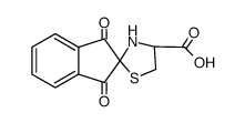 (R)-1,3-dioxo-spiro[indan-2,2'-thiazolidine]-4'-carboxylic acid Structure