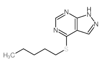 1H-Pyrazolo[3,4-d]pyrimidine,4-(pentylthio)- Structure