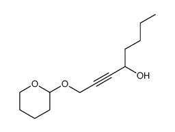 1-tetrahydropyran-2-yloxy-oct-2-yn-4-ol结构式