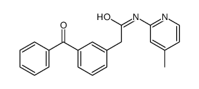 N-(4-Methyl-2-pyridyl)-3-benzoylbenzeneacetamide Structure