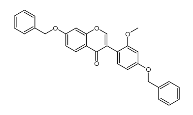 7-benzyloxy-3-(4-benzyloxy-2-methoxy-phenyl)-chromen-4-one Structure