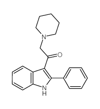 1-(2-phenyl-1H-indol-3-yl)-2-piperidin-1-ylethanone结构式