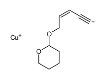 copper(1+),2-pent-2-en-4-ynoxyoxane Structure