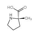 (S)-2-甲基-2-吡咯烷羧酸结构式