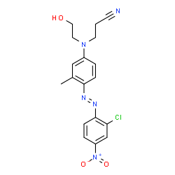 3-[[4-[(2-chloro-4-nitrophenyl)azo]-3-methylphenyl](2-hydroxyethyl)amino]propiononitrile结构式