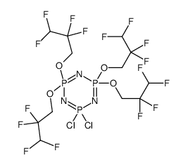 2,2-dichloro-4,4,6,6-tetrakis(2,2,3,3-tetrafluoropropoxy)-1,3,5-triaza-2λ5,4λ5,6λ5-triphosphacyclohexa-1,3,5-triene Structure