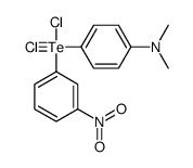 Tellurium, dichloro(p-(dimethylamino)phenyl)(m-nitrophenyl)- Structure