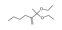 2-(1,1-diethoxy-ethyl)-hex-1-ene结构式