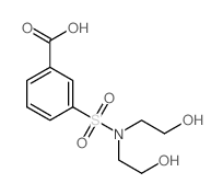 Benzoic acid,3-[[bis(2-hydroxyethyl)amino]sulfonyl]- Structure