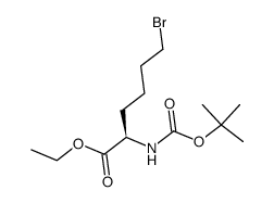 N-Boc-D-2-amino-6-bromohexanoic acid ethyl ester Structure